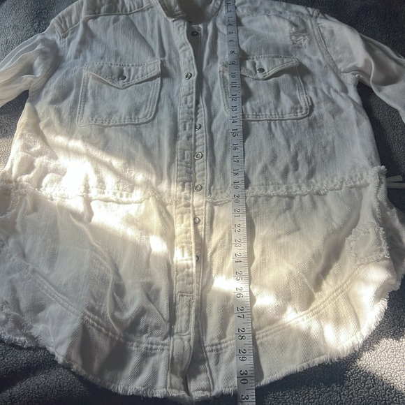 We the Free distressed denim white jacket - Picture 12 of 14